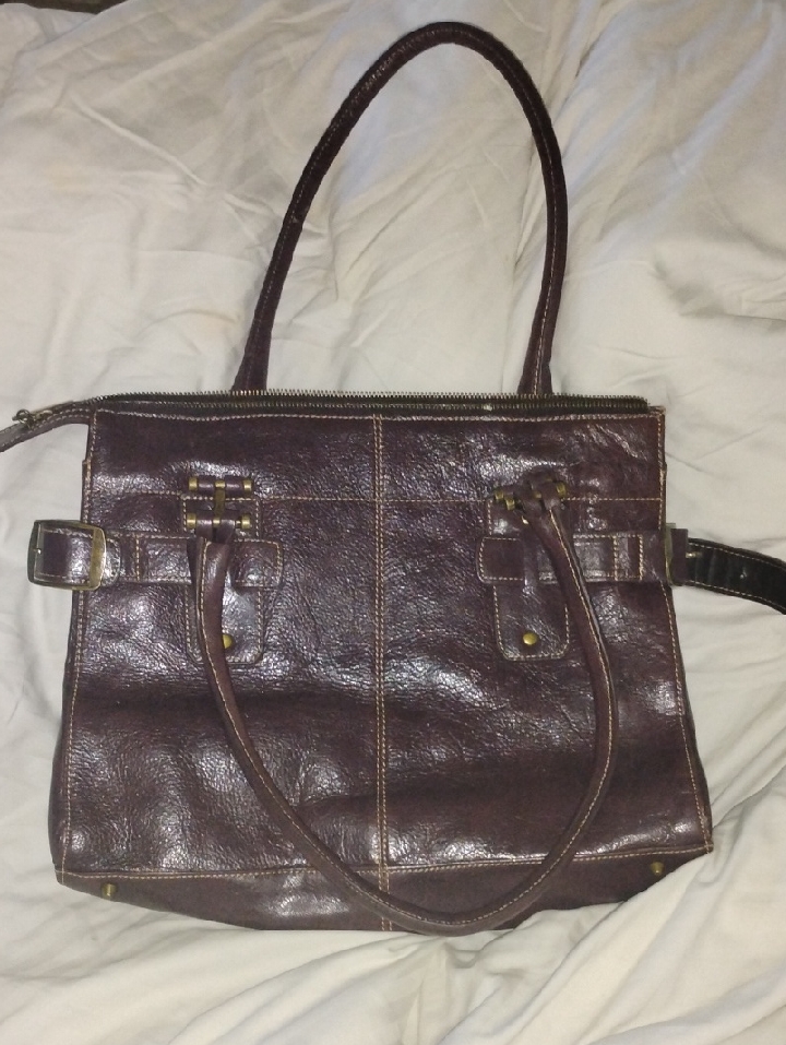 Giovanni Luigi Milano Brown Leather Tote Bag